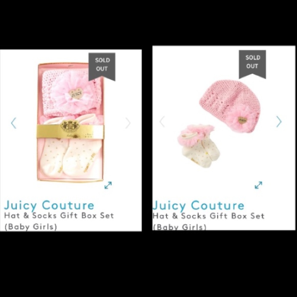 JUICY COUTURE  Infant Hat & Sock Gift Box Set - Picture 8 of 8